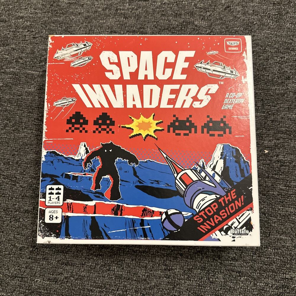 Space Invaders Cooperative Dexterity Board Game - 1-4 player Buffalo Games